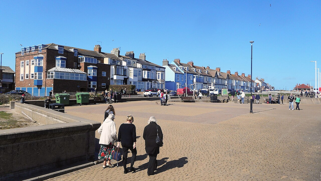 People walking along Marine Drive in Hornsea