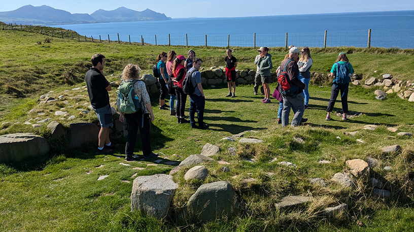 CHERISH visitors to remains of an ancient roundhouse